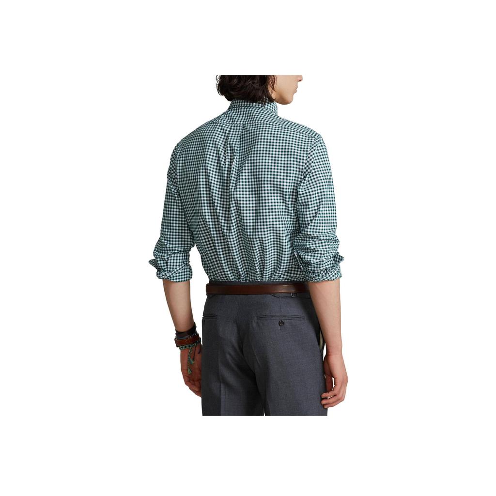 Polo Ralph Lauren клетчатый принт однобортная рубашка с длинным рукавом мужские рубашки зеленый 710852744-001