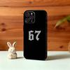 67 Шесть Семь Чехол для Телефона Для iPhone17,16,15,14,13,12Plus,Pro Max,XS,5G Мягкий Силиконовый Черный Чехол