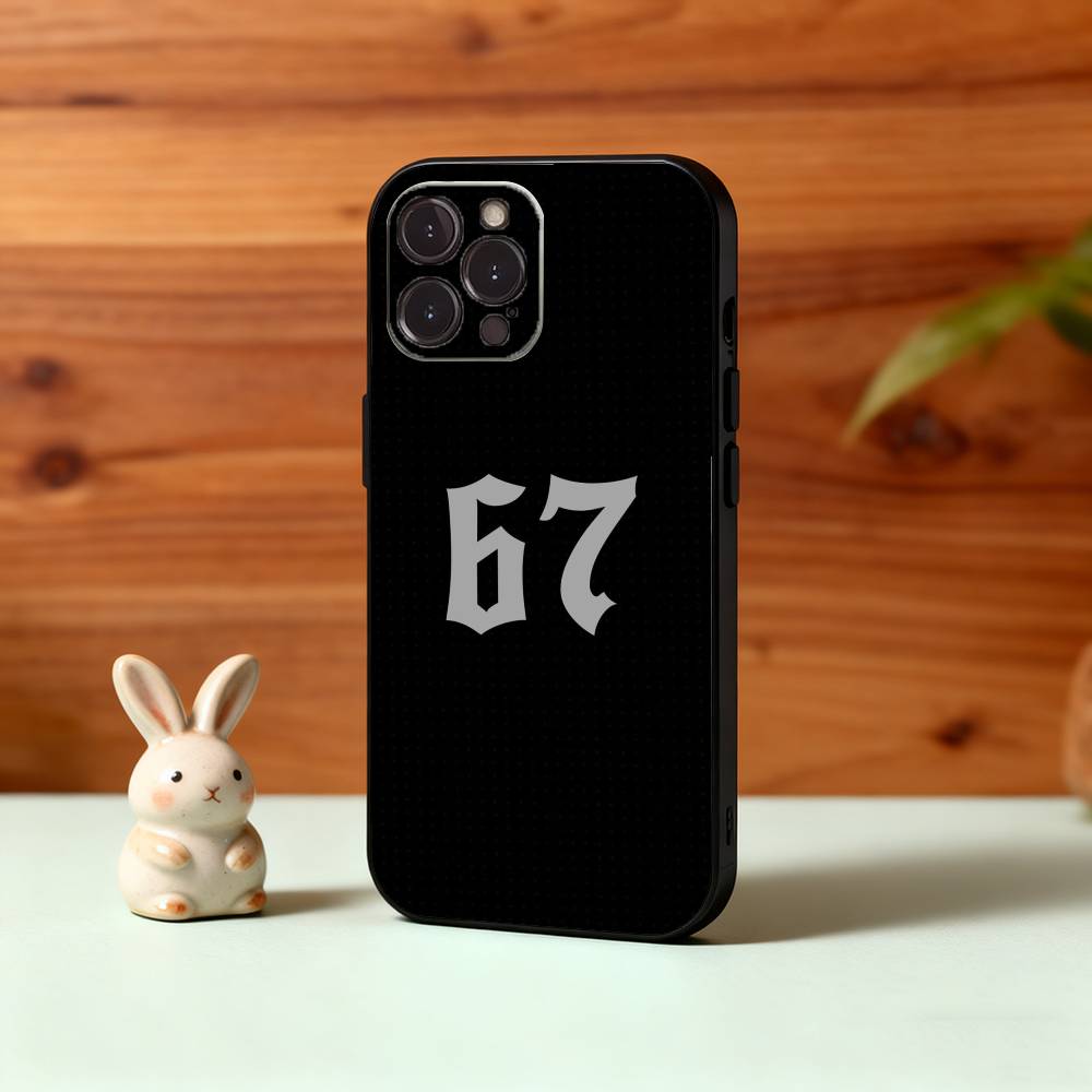 67 Шесть Семь Чехол для Телефона Для iPhone17,16,15,14,13,12Plus,Pro Max,XS,5G Мягкий Силиконовый Черный Чехол