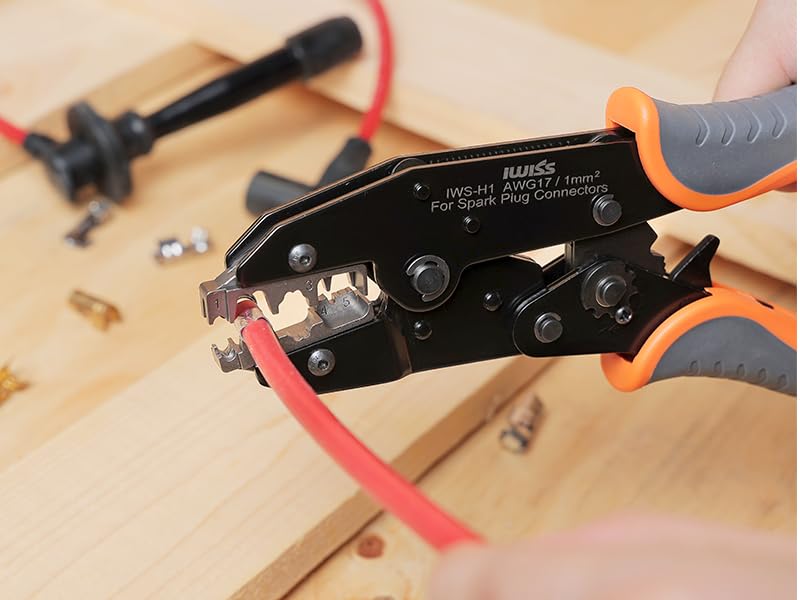 IWISS Spark Plug Plug Plug IG Connector for Spark Plug Crimping Connector, Cord, Cable, Cord, Pliers, IWS-H1