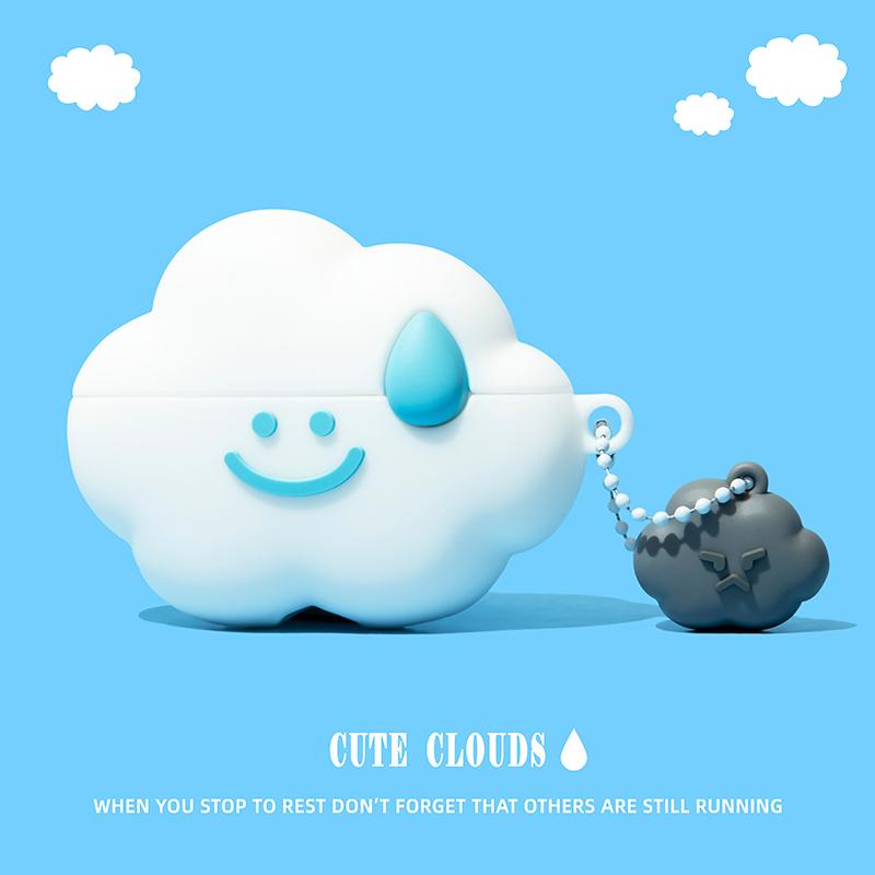 INS Cute Lucky Cloud Soft Clear Earphone Shell для Apple Airpod Pro2 2024 Чехол для Airpod3 2 1 Чехол для наушников с брелком