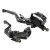 22mm Black Aluminum Universal 2pcs. Motorcycle Brake Lever Clutch Lever Set Container