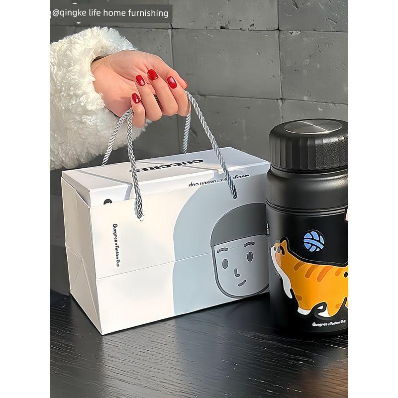 Japanese 1000ml Large-Capacity Thermos Cup 316 Stainless Steel Student Water Bottle High-Value Portable Cup with Handle