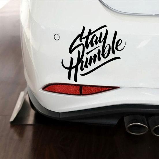 Оставайтесь скромными буквами, светоотражающие наклейки на окна автомобиля, наклейки, украшения