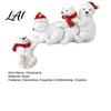 Polar Bear Figurines for Shelf Resin Ornament White Hanging Figurine with Hat And Scarf Cozy Winter Theme Decor Christmas Holiday Decoration,