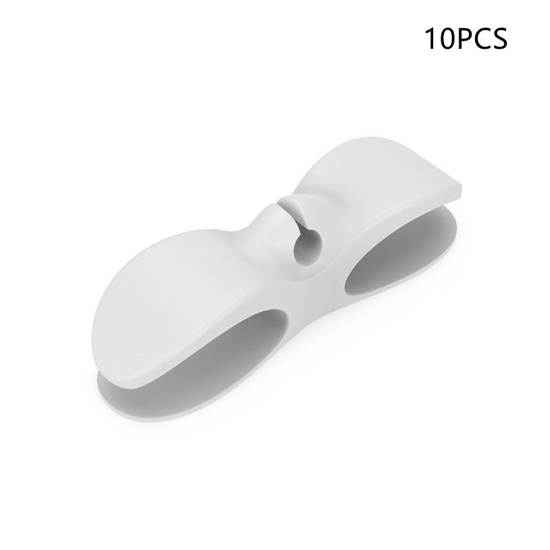 10pcs Wire Cable Organizer Plug Retainer Management Clip Adhesive Power Cord Winder Home Kitchen Appliances Durable Winder