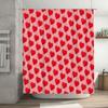 Heart Pattern Shower Curtain Romantic Love Backdrop Valentine'S Day Decor Bathroom Waterproof Fabric Shower Liner Vintage Style