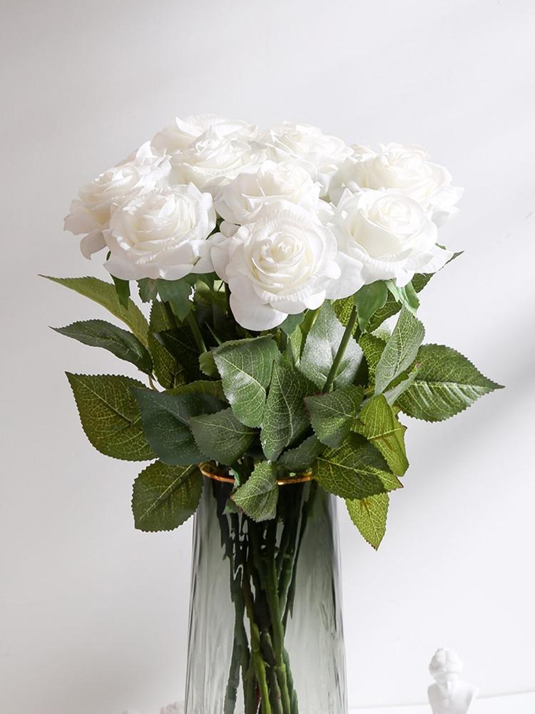 12 шт. искусственных шелковых роз, искусственные цветы, розы, цветы, цветочная композиция, букет для дома, свадьбы, вечеринки, сада, свадебного украшения