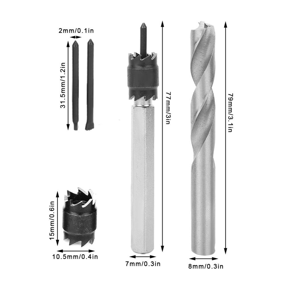 9pcs High Speed Steel Spot Weld Cutter Double Sided Spot-Weld Drill Bits Metal