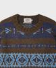AMFEAST Свитер с узором Fair Isle для бабушки Коричневый