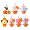 LINE FRIENDS BT21 Аниме Kpop 12см Куки Шуки Плюшевая Игрушка Стиль Y2K Последнее Поступление Мультяшная Оранжевая Плюшевая Кукла Брелок для Рюкзака