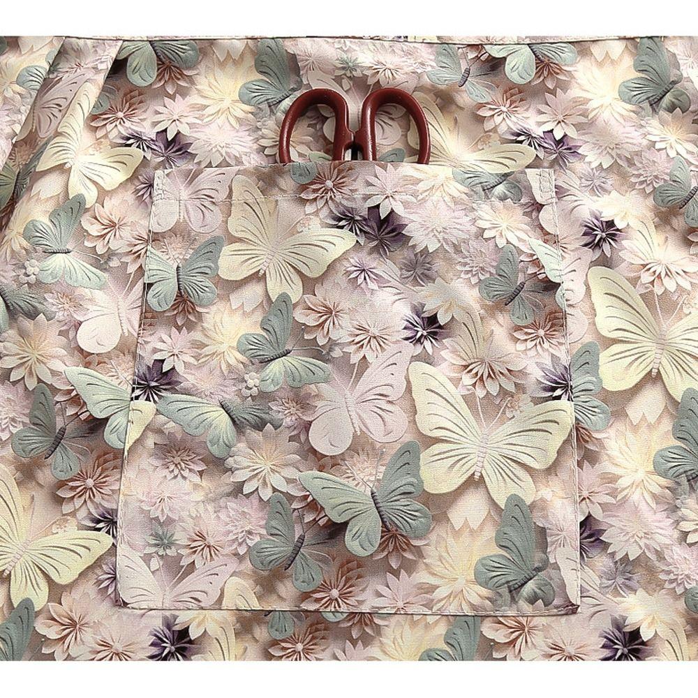 Waterproof Floral Art Apron Fairy Style Ruffle Edge Apron INS Style Vintage Apron  Cooking