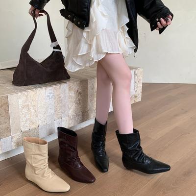 Европейский и американский стиль, острый носок, универсальные и тонкие, с темпераментом на высоком каблуке, короткие ботинки