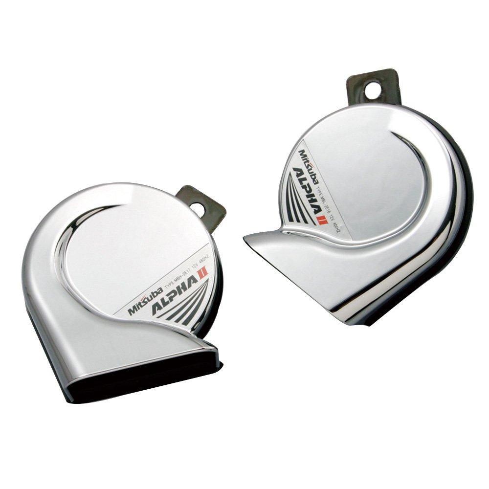 MITSUBA Alpha II Silver Horn for Traditional European Loud Safety Standards Made in Cars, Sound, Mid-Range, Volume, Compliant, Japan, MBW-2E17S