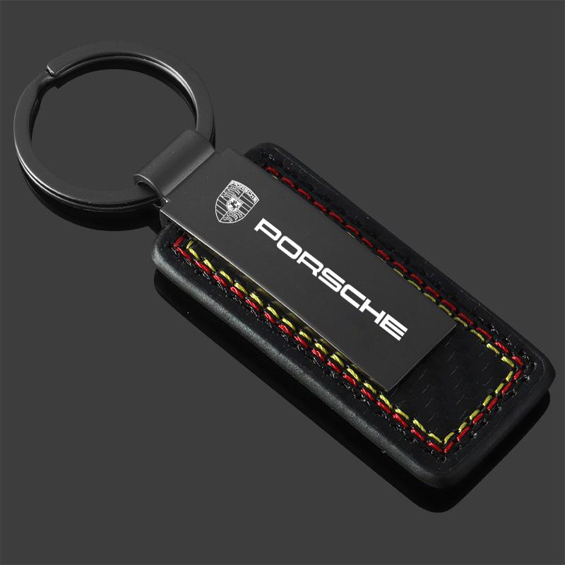 KSRQ6 3 color Car Keychain Logo Key Ring ChainPendant Gifts For Porsche Cayenne Panamera Macan 911 718 Taycan Boxster Cayman 918 Pajun