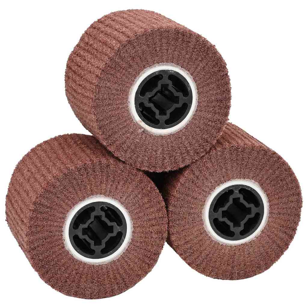 Sanding Rollers 3 pcs Brown 12 x 12 x 10 cm Synthetic Fiber