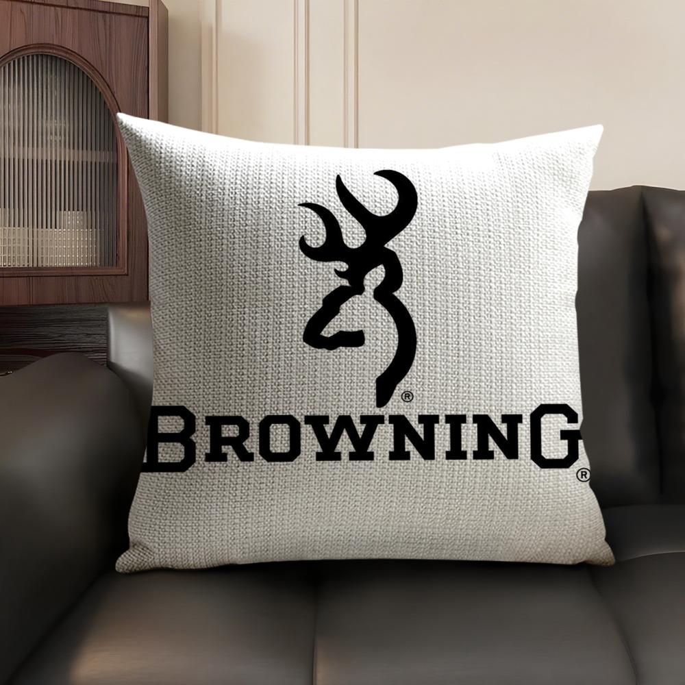 Крутой Бренд B-Browning Подушка-подушка Летняя Дышащая Лен Органическая Ткань Двусторонняя Печать Чехол на Подушку для Дивана Домашний Декор