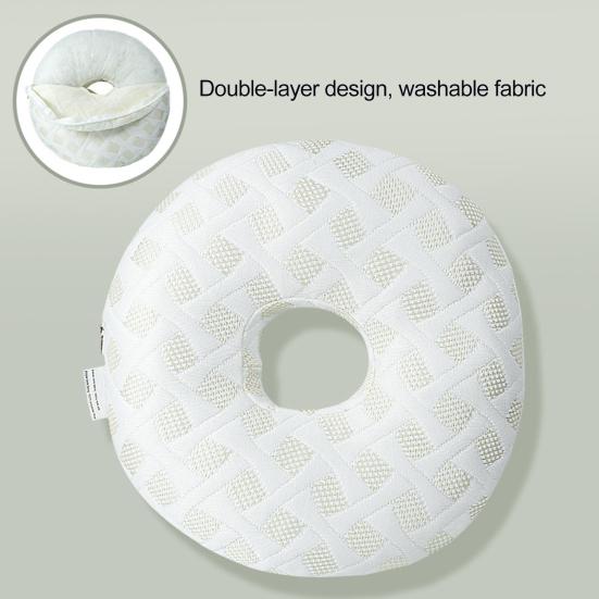 Подушка для пирсинга уха для спящих на боку Мягкая подушка-пончик с отверстием для облегчения боли в ухе, пролежней O-образная подушка для сна на боку для взрослых