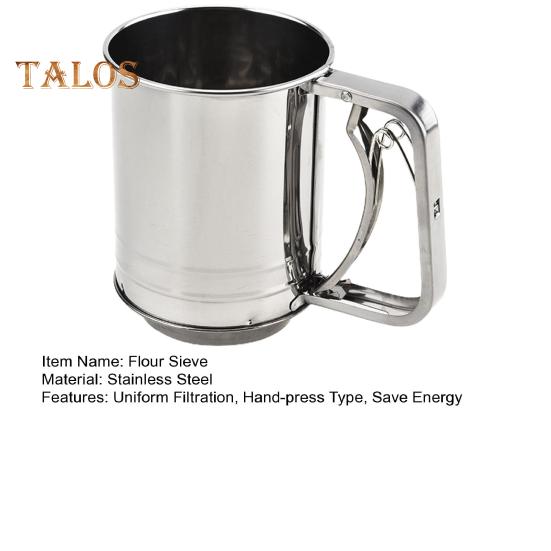 Сито для муки Эргономичный фильтр для муки Удобная ручка Практичный ручной пресс-фильтр Сито для сахарной пудры Инструмент для выпечки