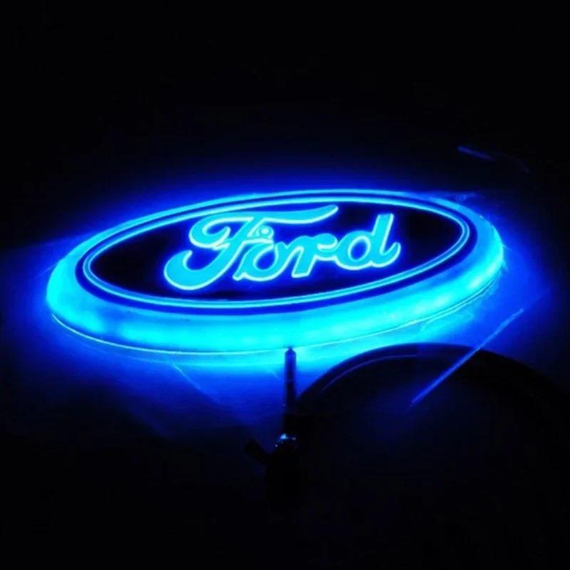 Car Sticker 2026 LED Light Logo Sticker for Ford Explorer F150 F250 Focus Mondeo Front Badge Tail Decals Car Styling Rear Emblem