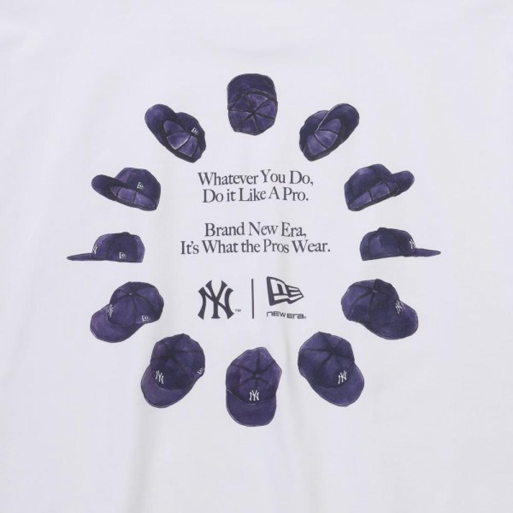 New Era Футболка New York Yankees 59FIFTY Circle T белая 15147561