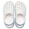 Crocs Дышащие Клоги на платформе с круглым носком и бабочкой Унисекс Белые