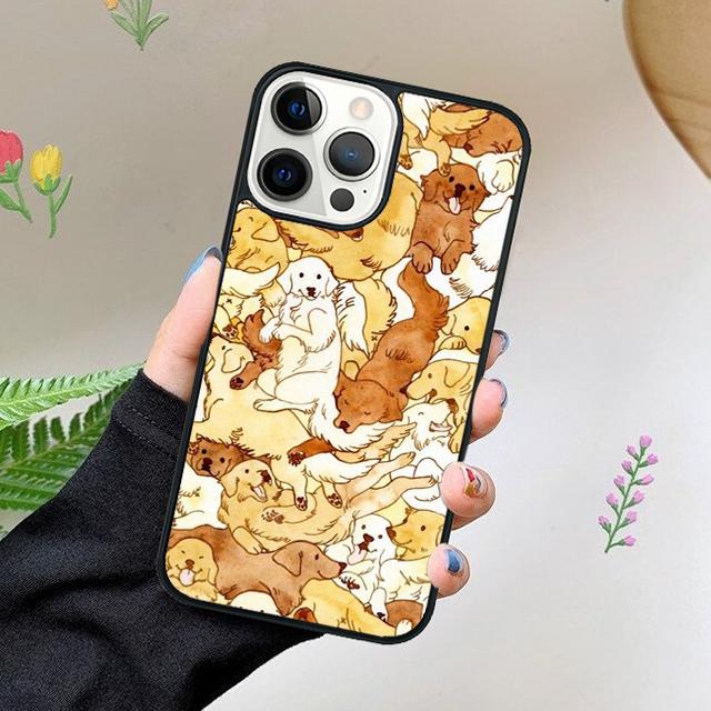 Мультяшный чехол для телефона с золотистым ретривером Для iPhone 17 Air 15 16 16e 11 12 13 14 Pro Max Чехол Для iPhone 17 Air Max Plus Fundas