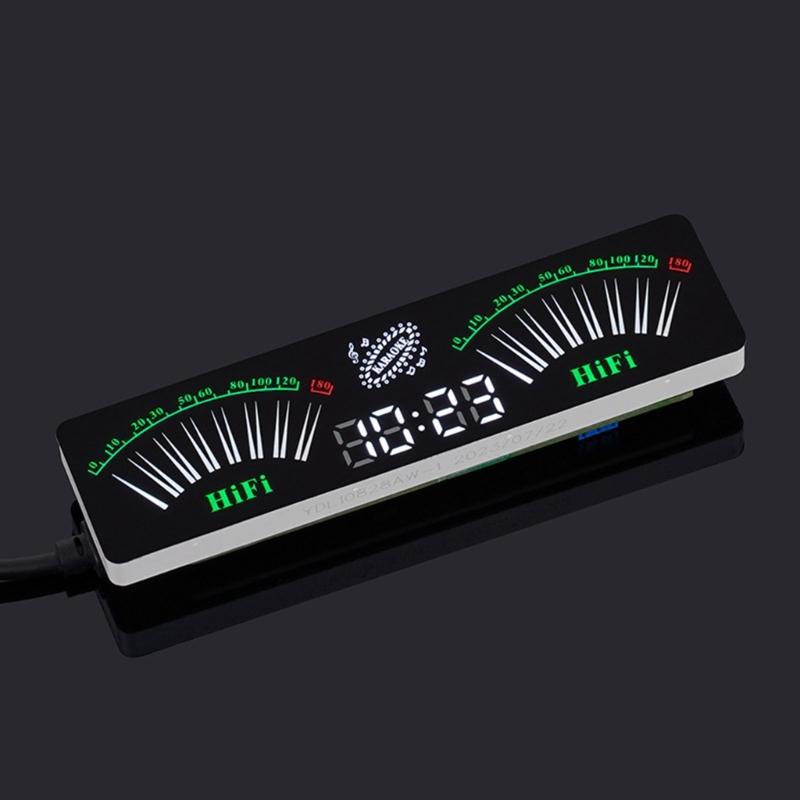 Upgrades LED Sound Visualizers Music Spectrum Display 20Hz to 25KHz with 3.5mm Input for Homes Studio & Party decors