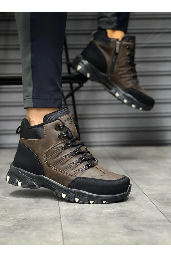 Men's Fashion Waterproof Flat Heeled Boots Bootie Waterproof Unisex Outdoor Boat Shoes