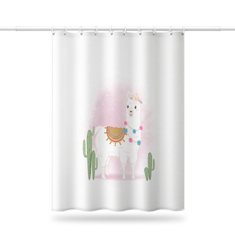 Bathroom Thickened Waterproof Curtain Mildew Proof Shower Curtain Shower Partition Curtain Shower Curtain Bathroom Curtain Free Perforation