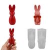 2026 Новый 3D Простой Кролик Свеча Смола Силиконовая Форма - Пасхальный DIY Бантик Текстура Кролик Украшение Милые Украшения Форма