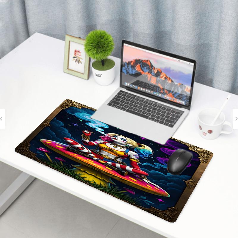 Superhero Print Mouse Pad, Anti‑Slip Desktop keyboard Mat, for PC Laptop Gaming Working Daily Use, Cool Festival Surprise Gift