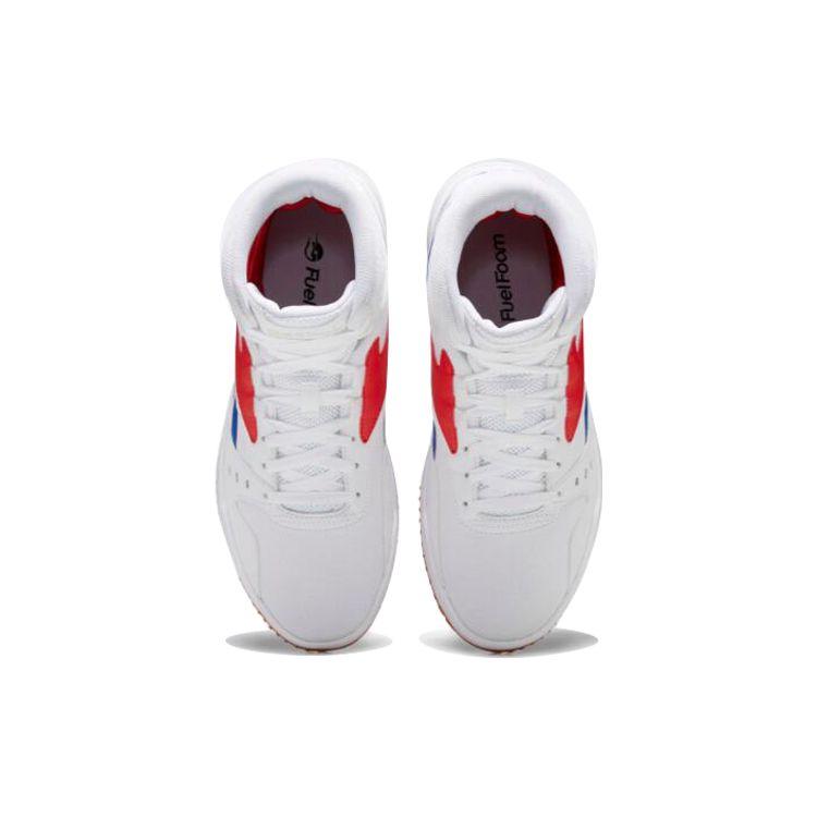 Reebok BB OS Mid PU Shock Absorption High-Top Retro Basketball Shoes Unisex Sneaker White FV4475