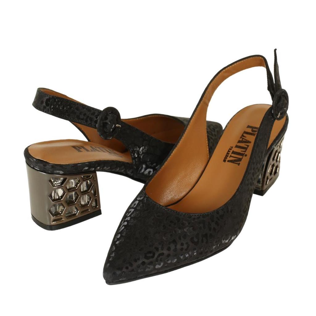 Женские туфли из натуральной кожи из специальной коллекции на высоком каблуке