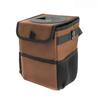Vehicle Storage Tool Car Trash Can with Lid Storage Pockets Auto Rear Seat Garbage Can Organizer Large Capacity Trash Bin