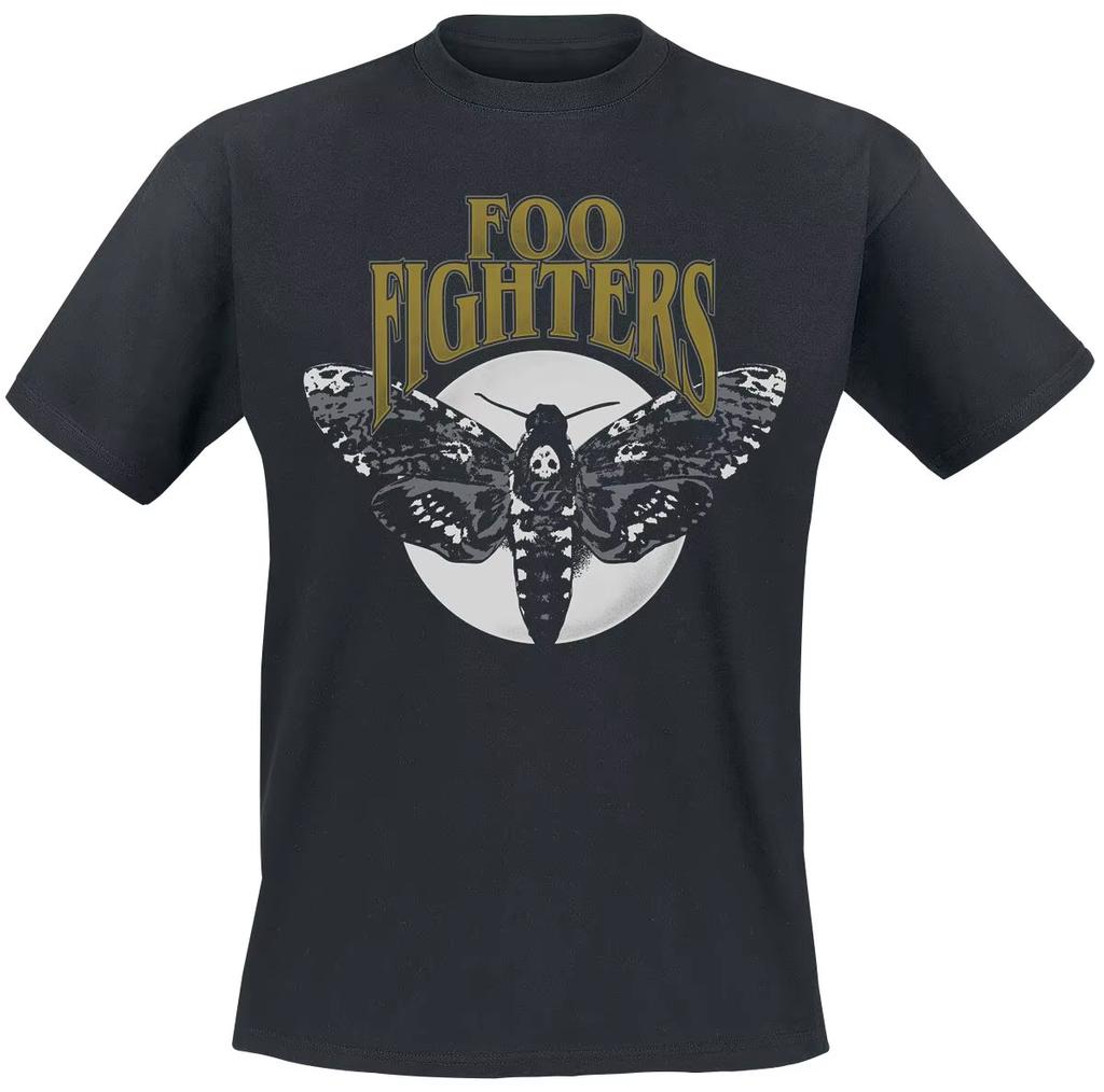 Foo Fighters Cotton Band Shirt Unisex Summer Oversized Y2K Short Sleeve Fashion Brand Tee Luxury Casual Vintage Female Male Clothing