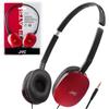 Victor Foldable Flat Closed HAS160R Headphones, Type, Red,