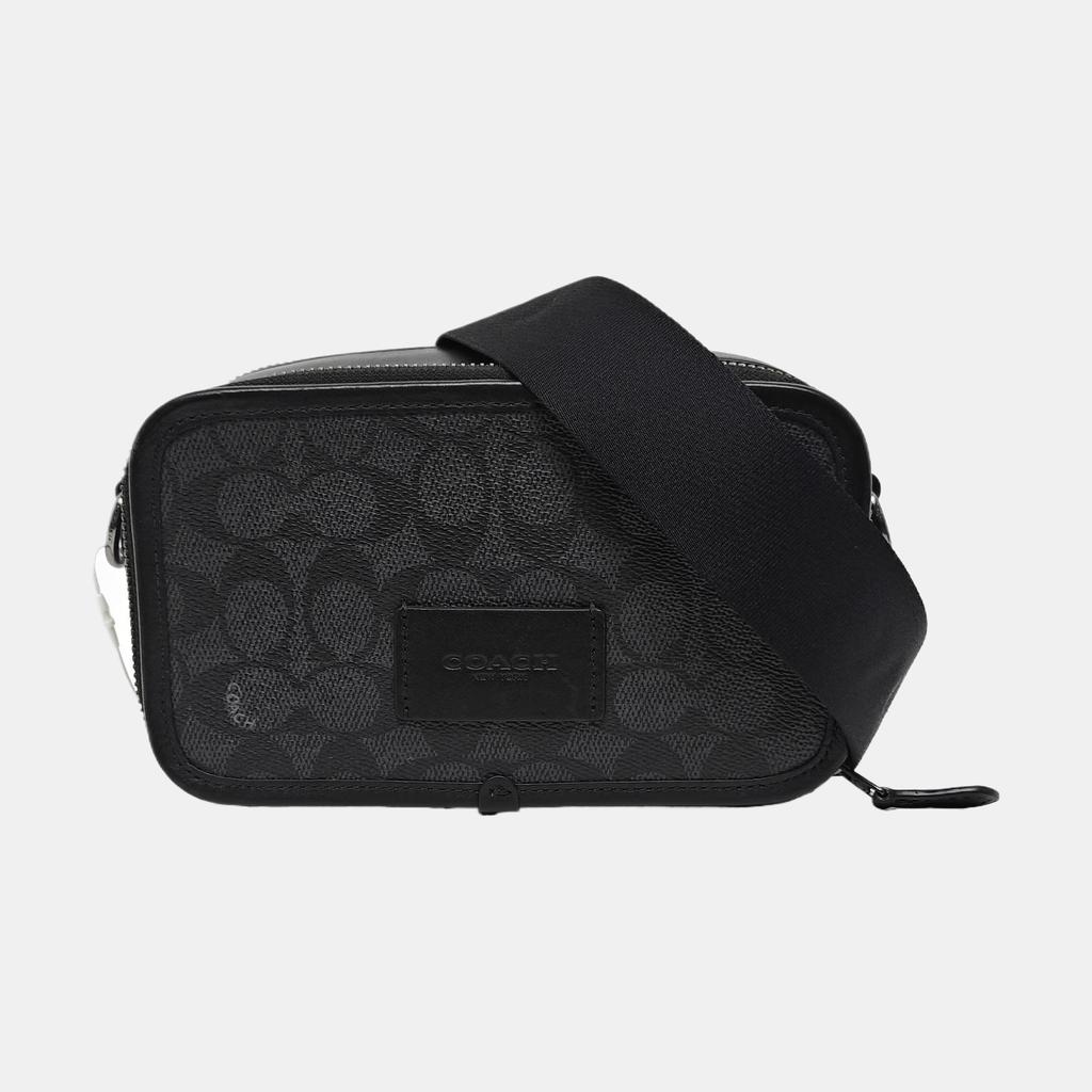 [Pre-Owned] Wyatt 20 Brand Logo Zipper Closure Coated Canvas Crossbody Bag Small - Excellent #1XH0MT6