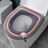 Главная Утолщенный коврик для унитаза Четыре сезона Универсальный зимний чехол для унитаза С ручкой Моющиеся коврики для унитаза с рисунком Ободок Подушка