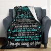 1pc To Grandson Envelope Gift Blanket, Lightweight Flannel Throw For Sofa, Bed, Travel, Camping, Livingroom, Office, Couch, Chair