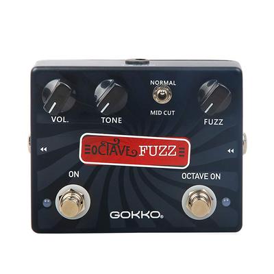GOKKO OCTAVE FUZZ GK-31 - Педаль гитарного эффекта Октавер-Фуз с переключателем среза средних частот и True Bypass - Прочная конструкция из алюминиевого сплава
