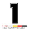 Figures 1 Racing Number Decal Helmet Racing Vinyl Cut Decals Motorcycle Accessories Car Sticker