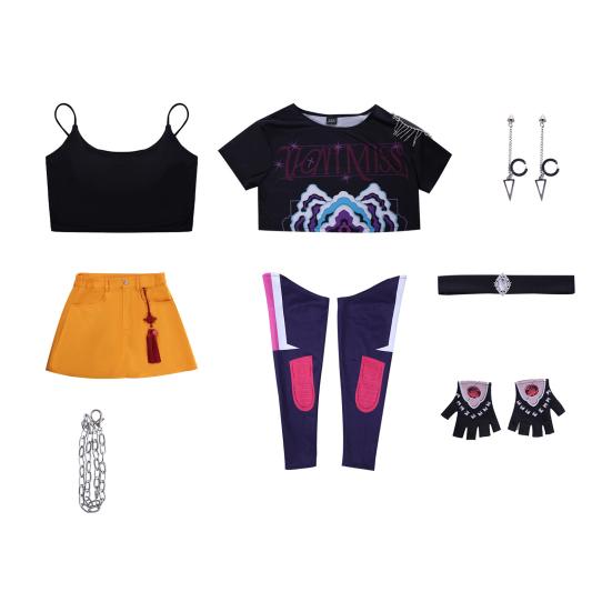 Rumi Inspired Cosplay Costume Korean Style Demon Hunter Outfit Halloween Party Dress Up Accessory for Girls