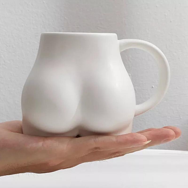 Creative Ceramic Mug Milk Taste Butt Body Shape Nude Lovely Cup Handle Design Desktop Storage Home Decoration Coffee Cups