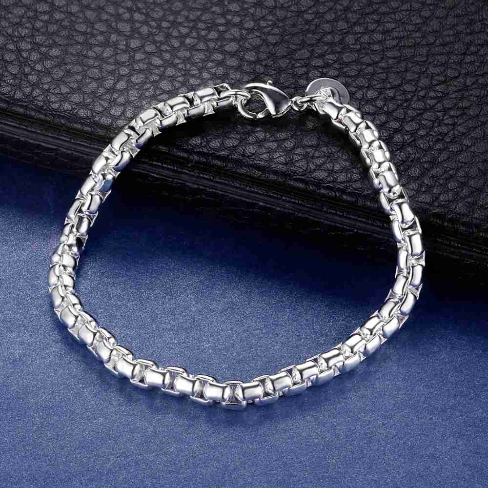 925 Silver Bracelet Heart High Quality Romance Chain For Woman Men Fashion Engagement Party Wedding Jewelry Gift