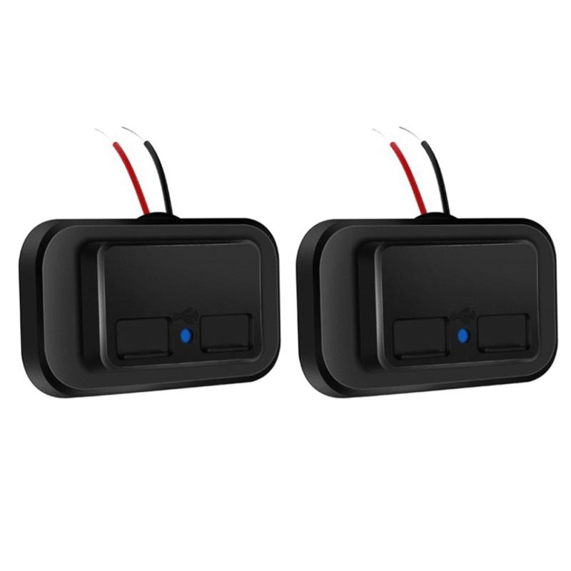 Двойная USB-разъема для автомобильного зарядного устройства, 5 В, 3.1a, многопортовая панель переключателей, модифицированная USB-разъем для зарядки, крепление для автофургона
