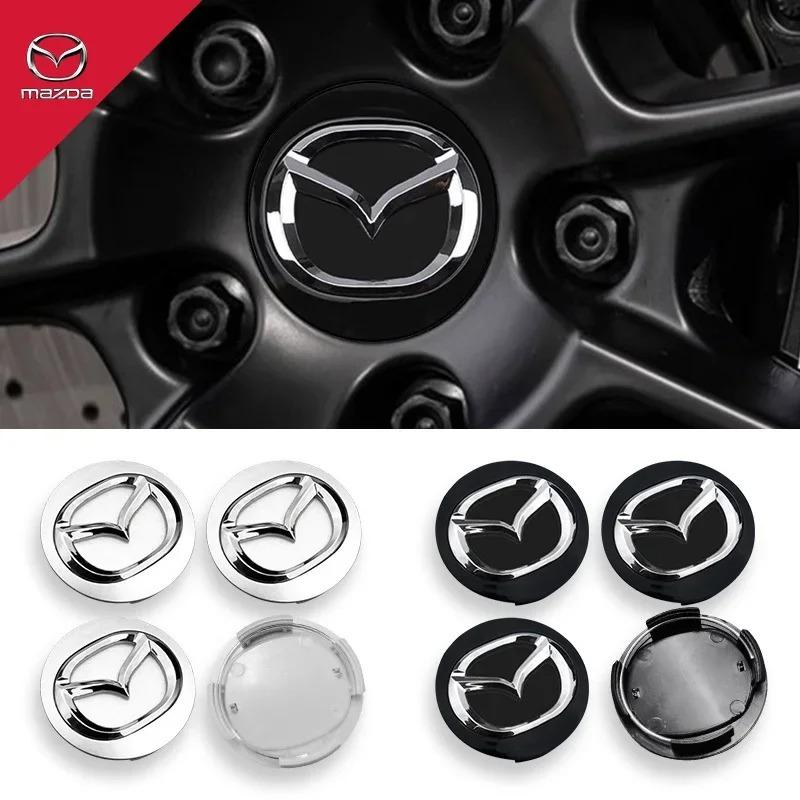 4Pcs Wheel Hub Center Cover CX-3 CX-4 CX-5 CX7 CX8 Long Leg 56MM ID53MM New Models For Mazda Atenza Axela Gray Black