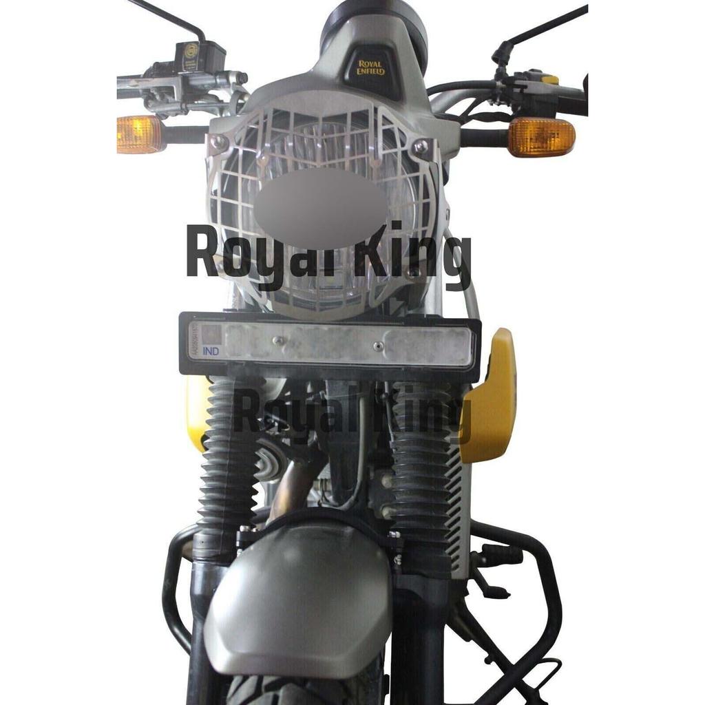 Silver "Net Design Headlight Grill Set" Fit for Royal Enfield Himalayan & Scram"