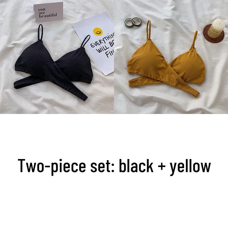 Cross-Back Spaghetti Strap Tube Top with Chest Pads - Sexy Strapless Hollow-Out Base Layer for Women