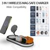 3 In 1 Magnetic Wireless Charger Stand For iPhone 15 14 13 12 Pro Max Airpods Apple Watch 8 7 Portable Charger For Cell Phone